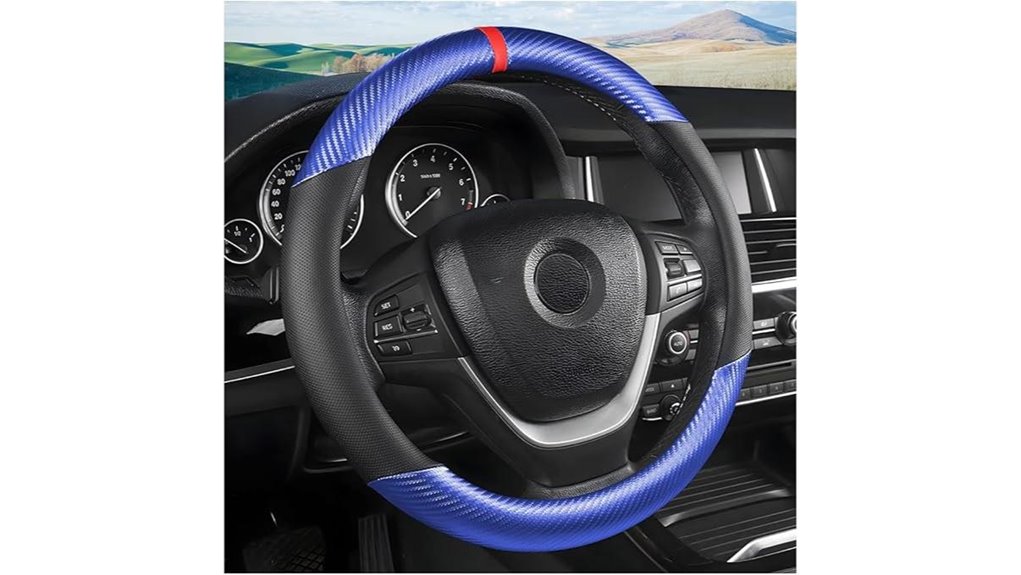 carbon fiber microfiber steering cover