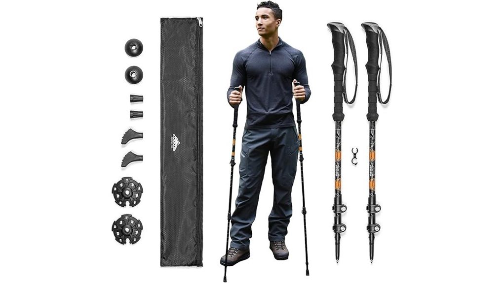cascade mountain tech aluminum trekking poles
