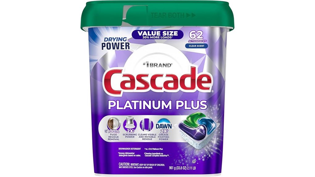 cascade platinum plus dishwasher pods