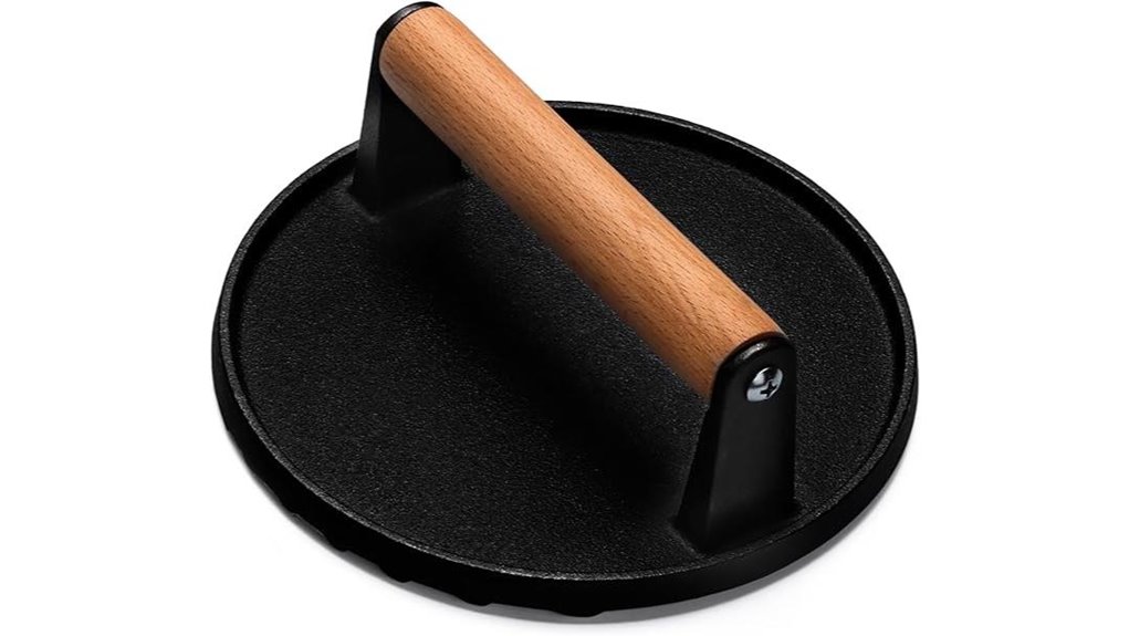 cast iron burger press