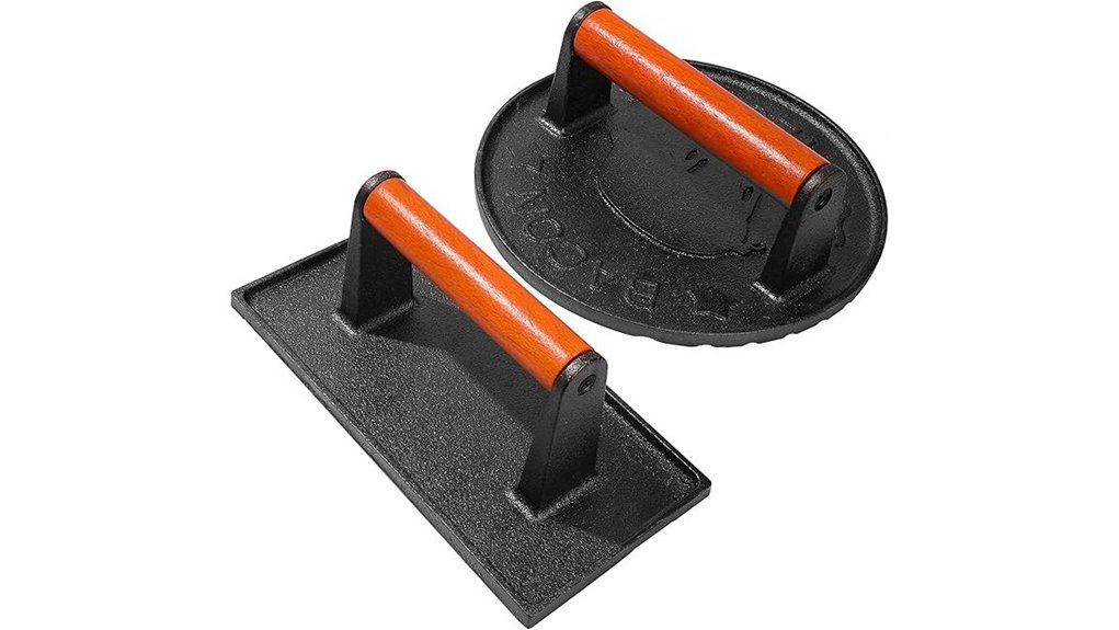 cast iron burger smash press