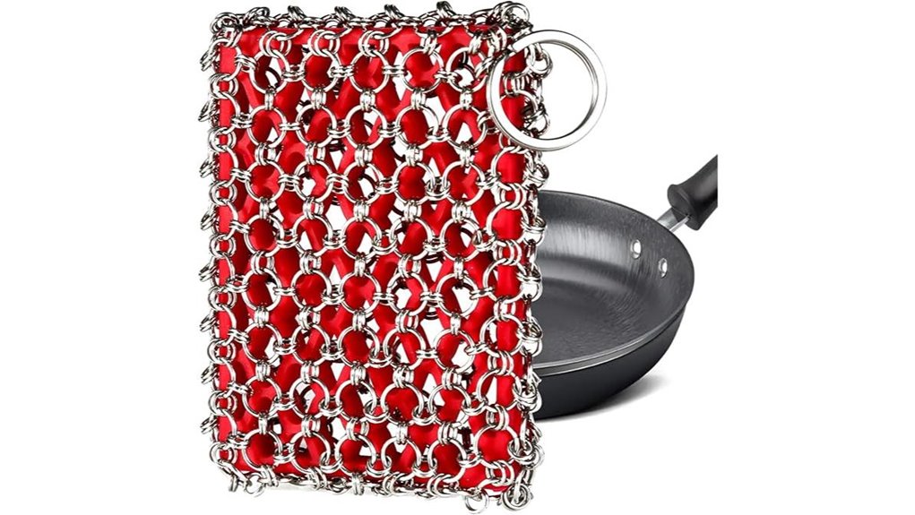 cast iron chainmail scrubber