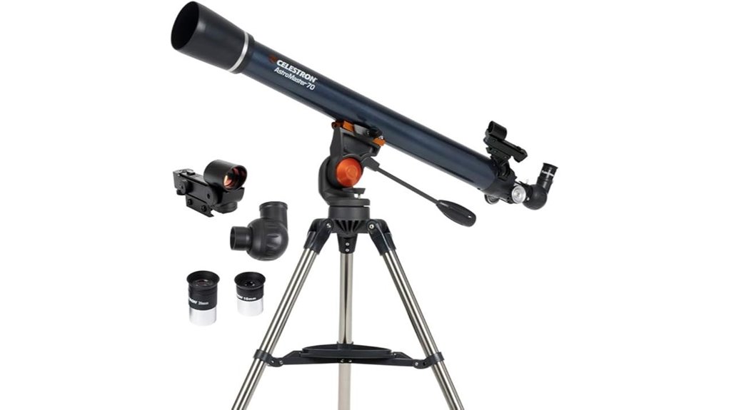 celestron astromaster 70az refractor telescope tripod