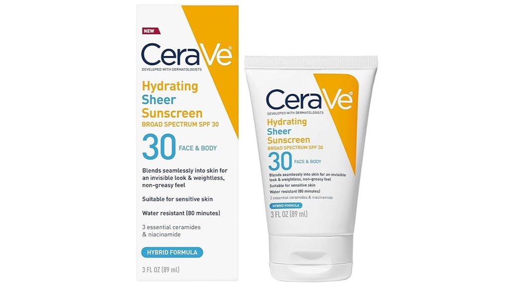 cerave hydrating sheer spf30