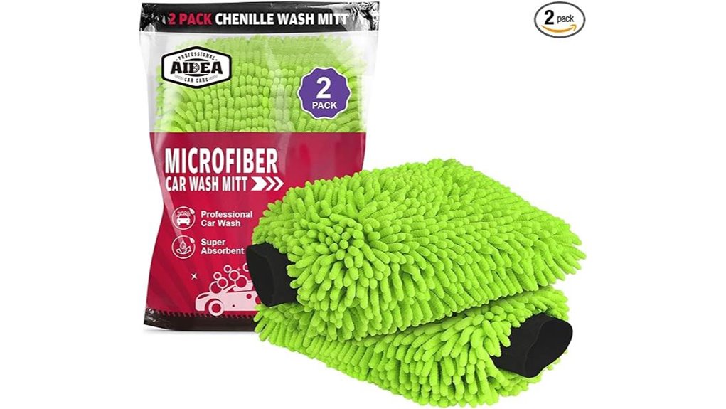 chenille microfiber car wash mitt