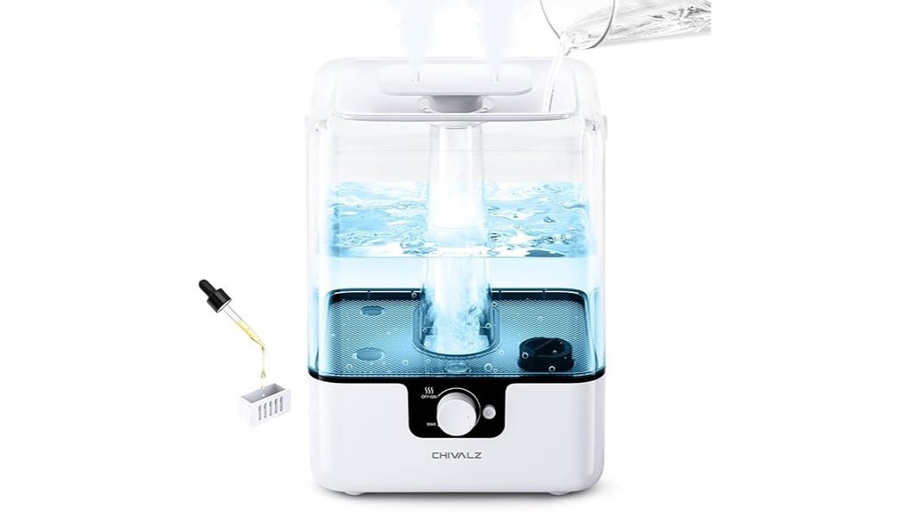 chivalz 6l top fill humidifier
