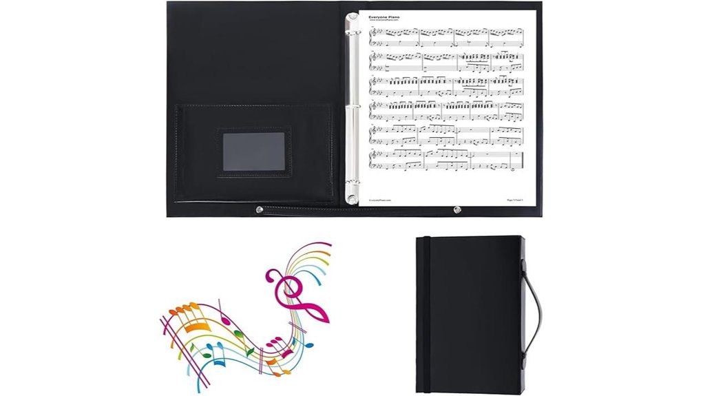 choral music folder with handle