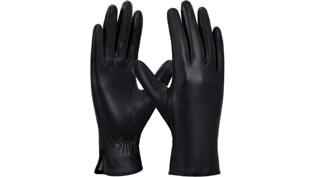 chrome free lambskin touchscreen driving gloves