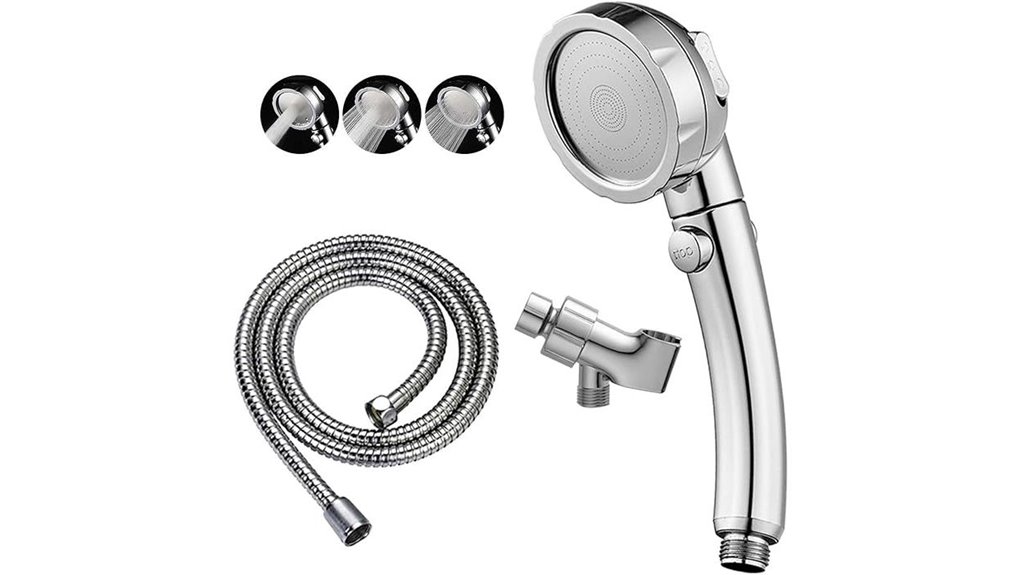 chrome handheld shower head