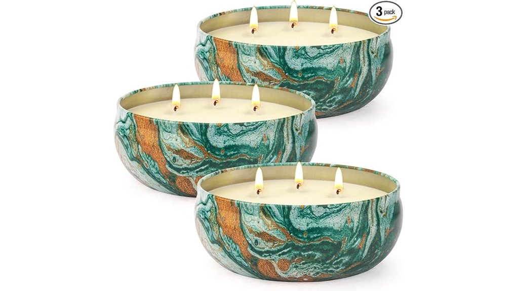citronella three pack soy candles