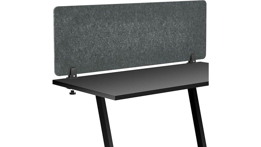 clamp mounted acoustic desk divider