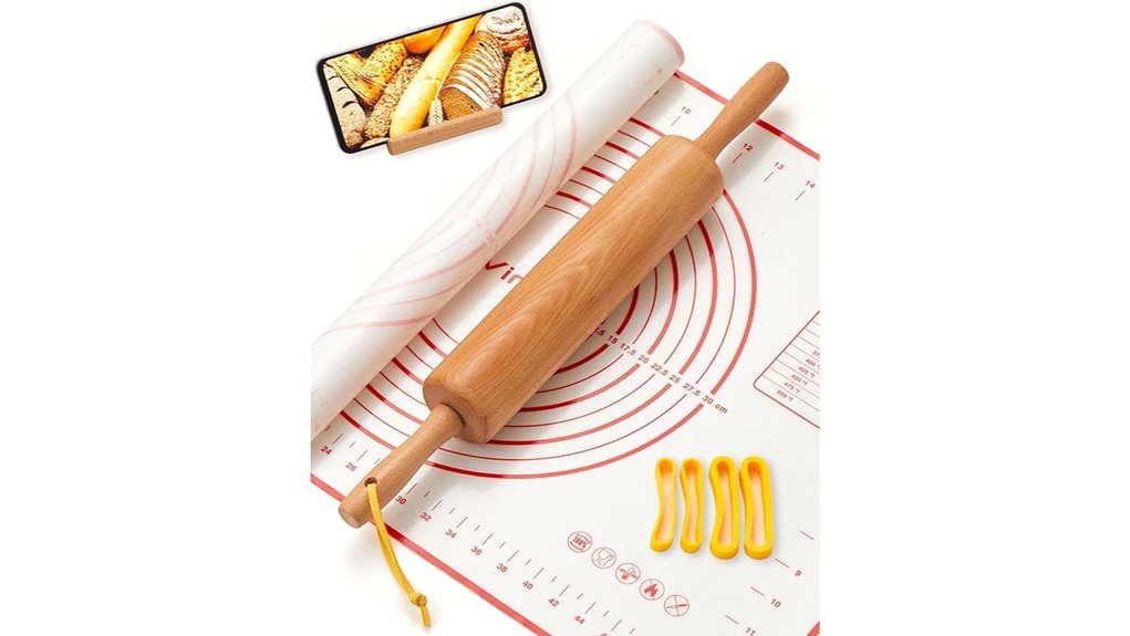 classic 17 inch wooden rolling pin