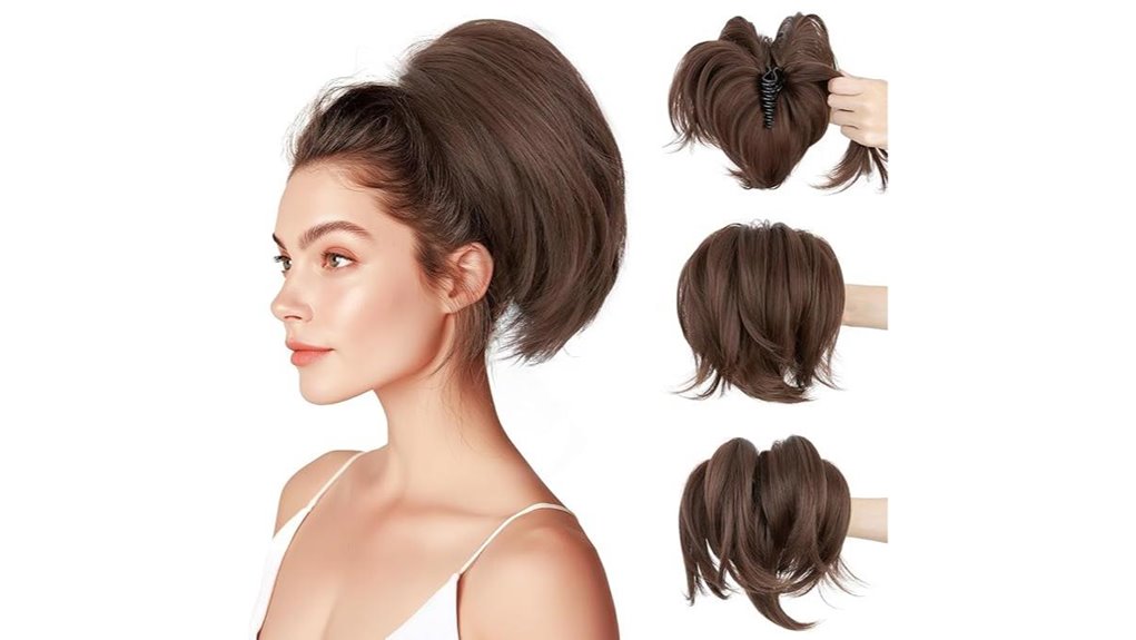 claw clip messy ponytail extension
