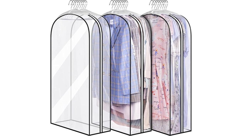clear 10 inch garment bags