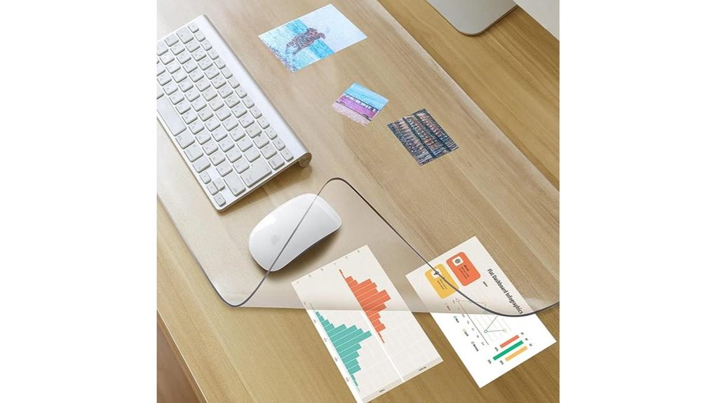 clear 36x17 inch desk mat
