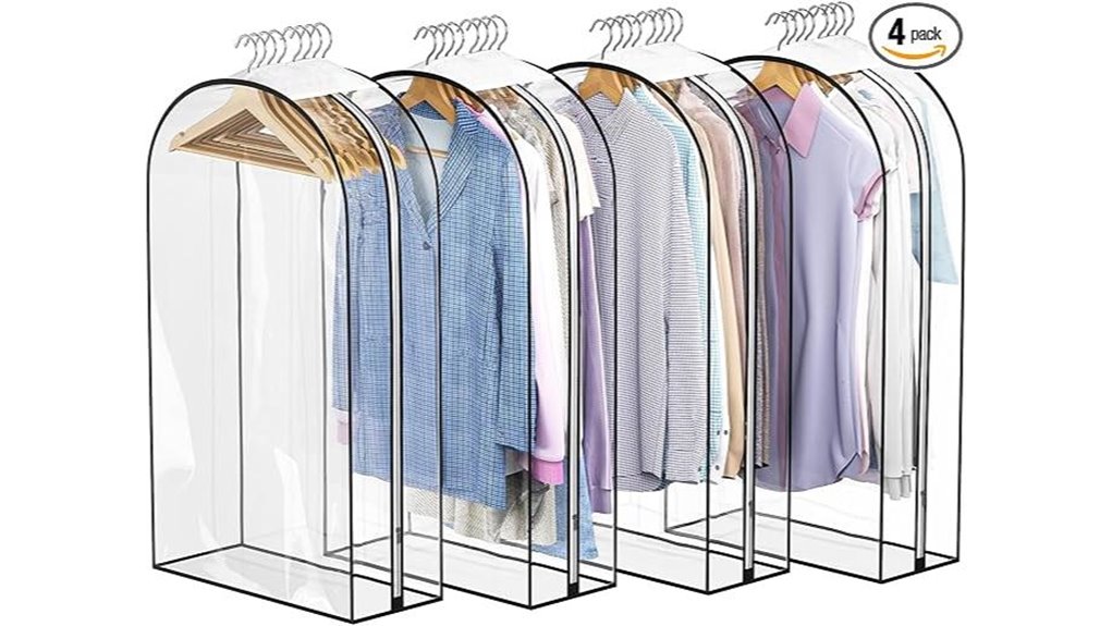 clear 40 inch gusseted garment bags