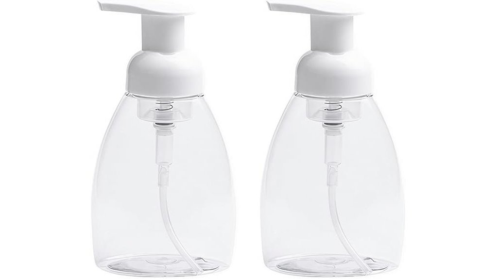 clear 8oz foaming soap dispensers