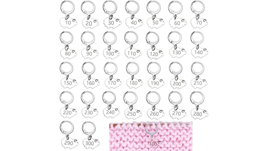 clear acrylic sheep stitch markers
