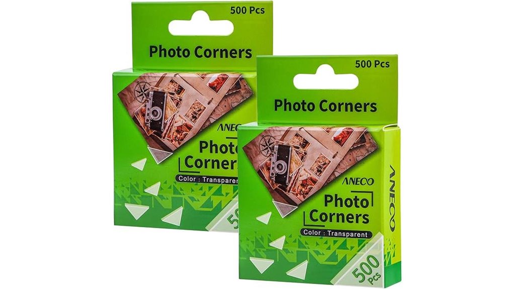 clear adhesive photo corners pack