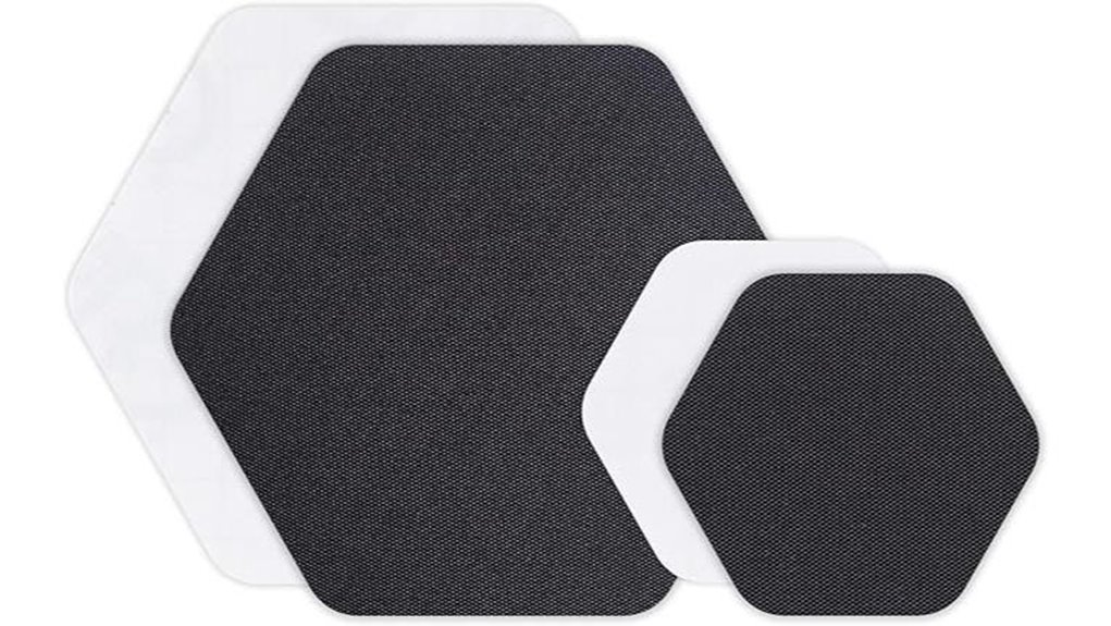 clear and black repair patches