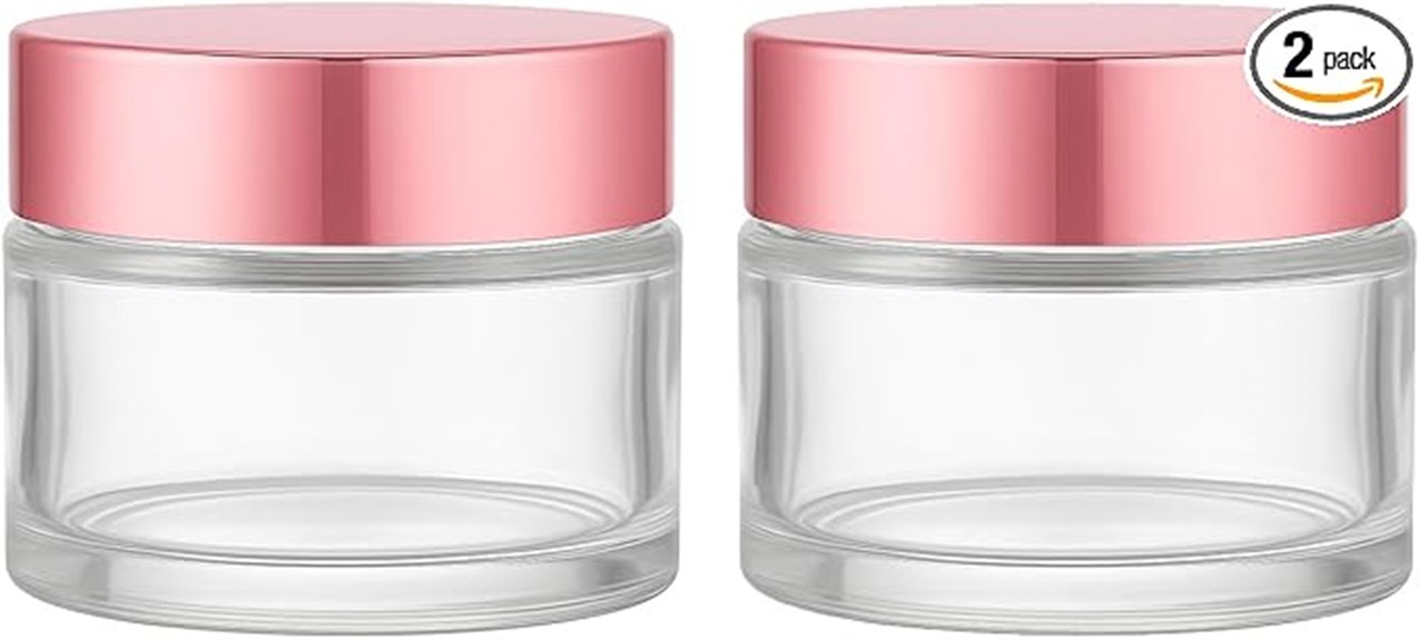 clear glass cream jars