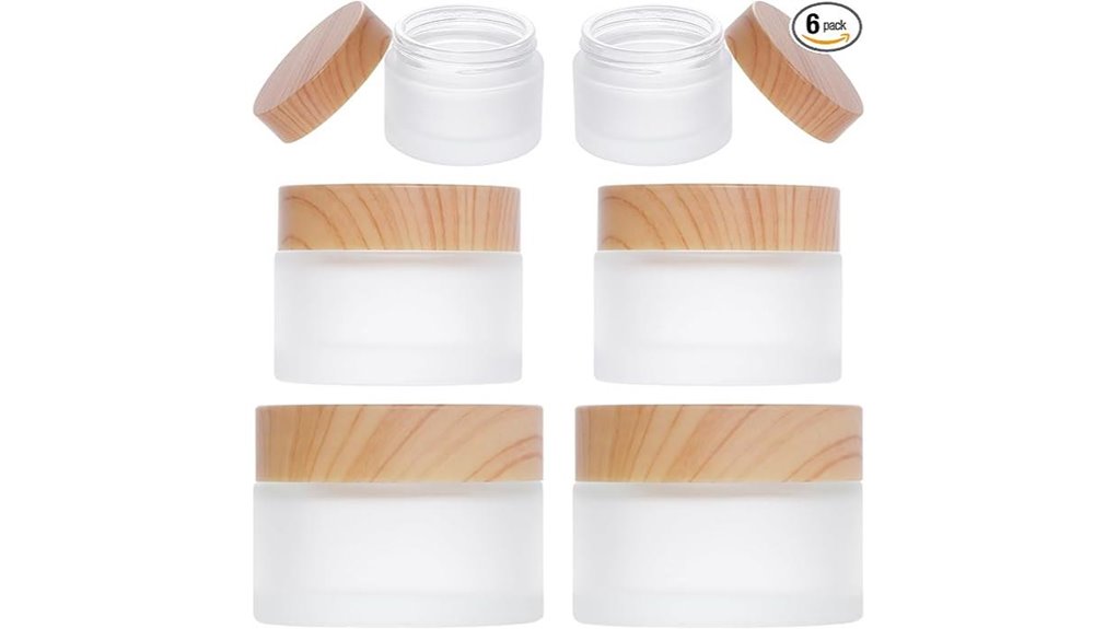 clear glass refillable cosmetic jars