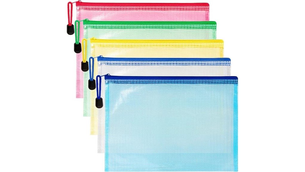 clear mesh zipper pouch pack