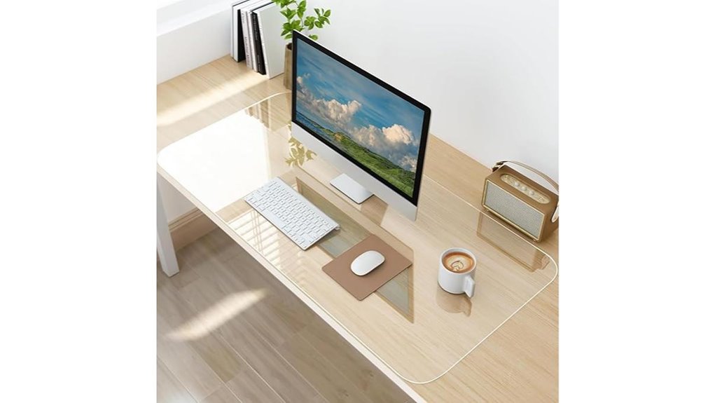 clear non slip pvc desk protector