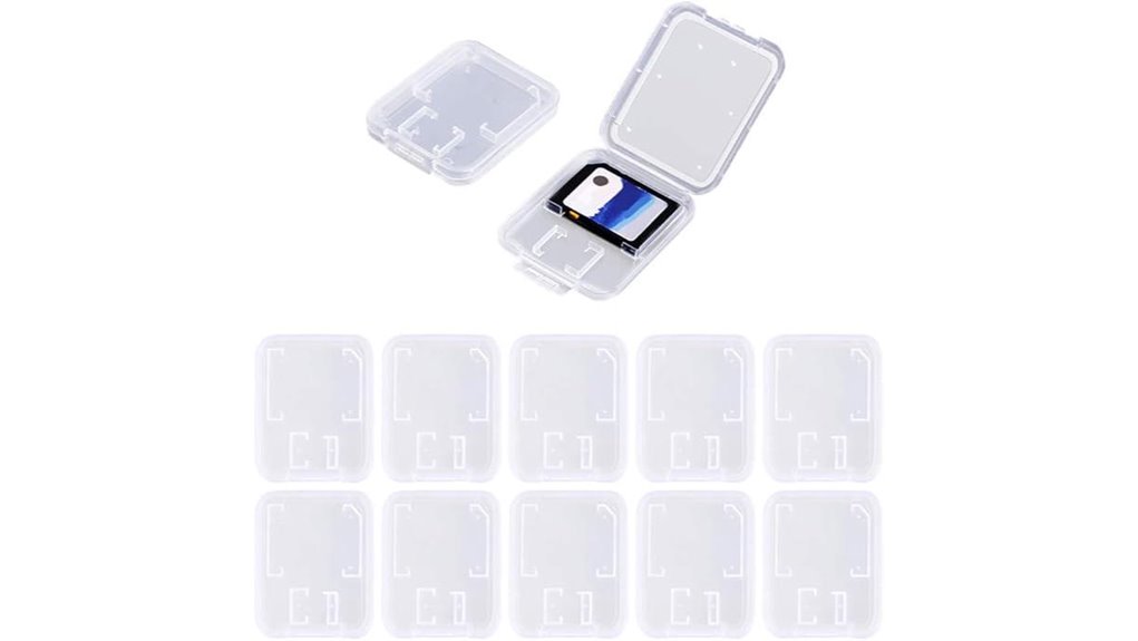 clear plastic memory card cases