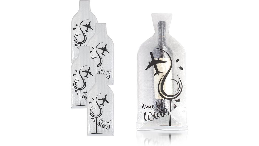 clear reusable wine travel bags