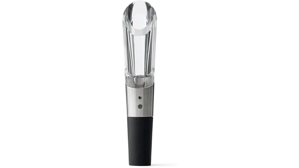 clear stainless wine aerator
