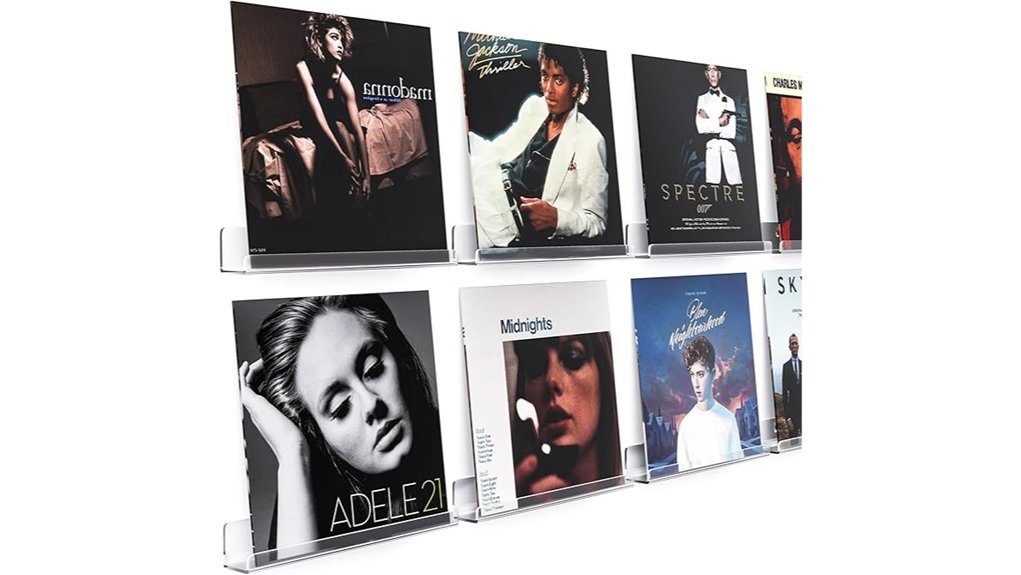 clear vinyl record wall shelves