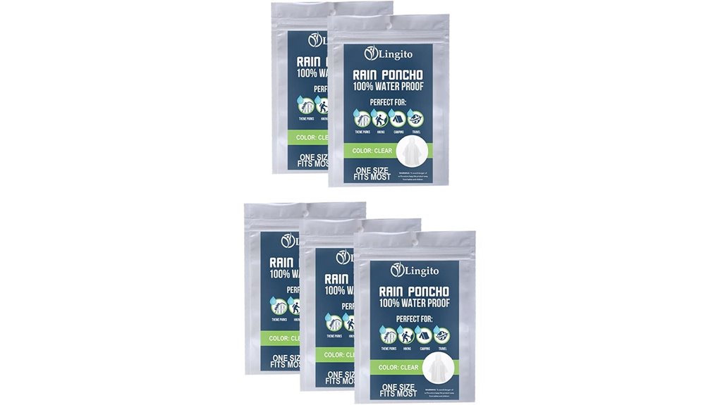 clear waterproof emergency rain ponchos