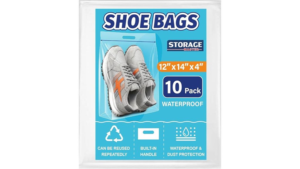 clear waterproof smellproof shoe bags