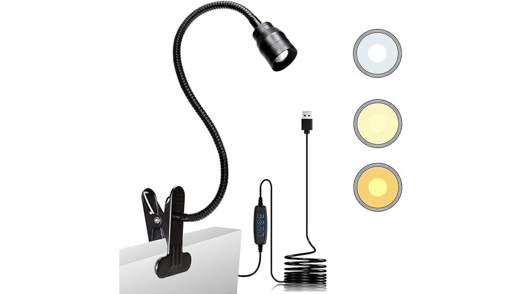 clip on zoomable led reading light