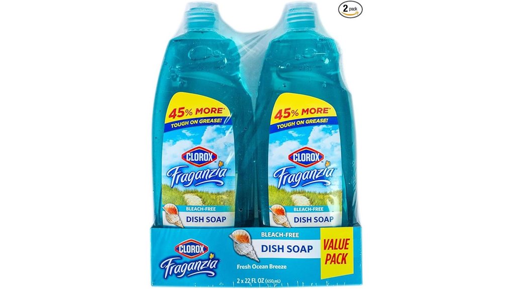 clorox fraganzia ocean scent dishwashing soap