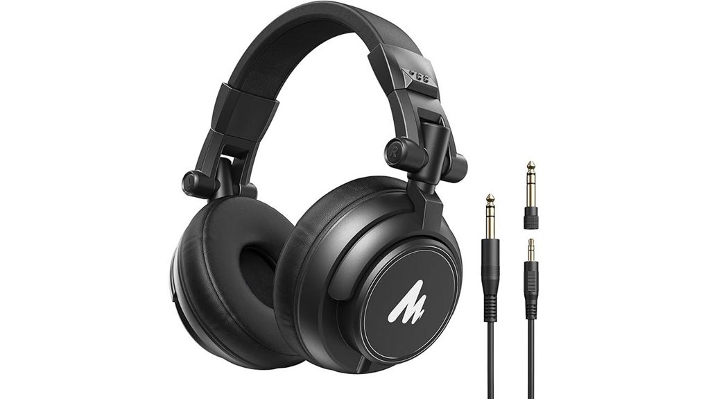 closed back professional studio headphones