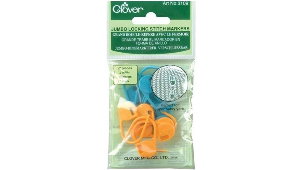 clover jumbo locking stitch markers