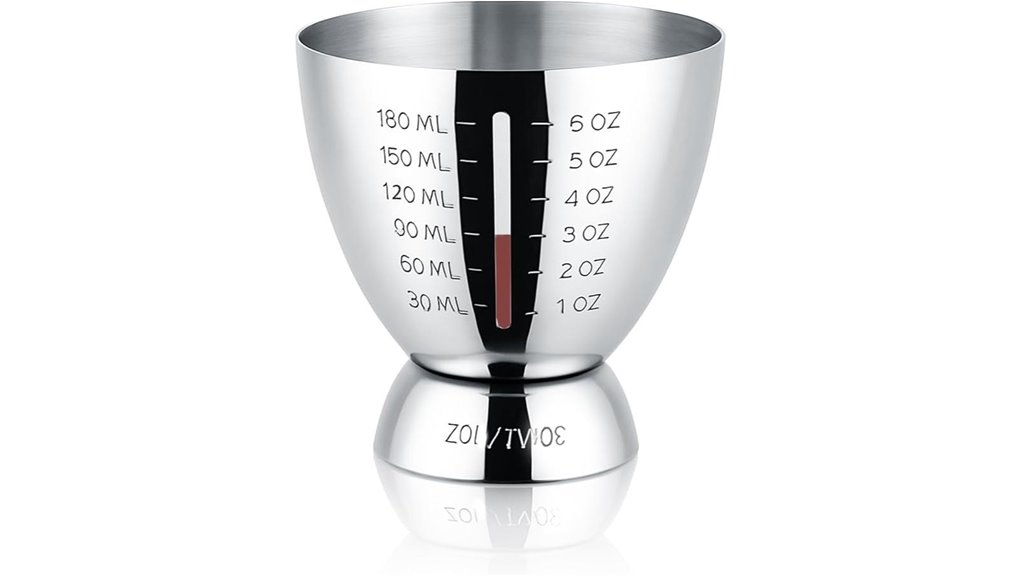 cocktail jigger with measurements