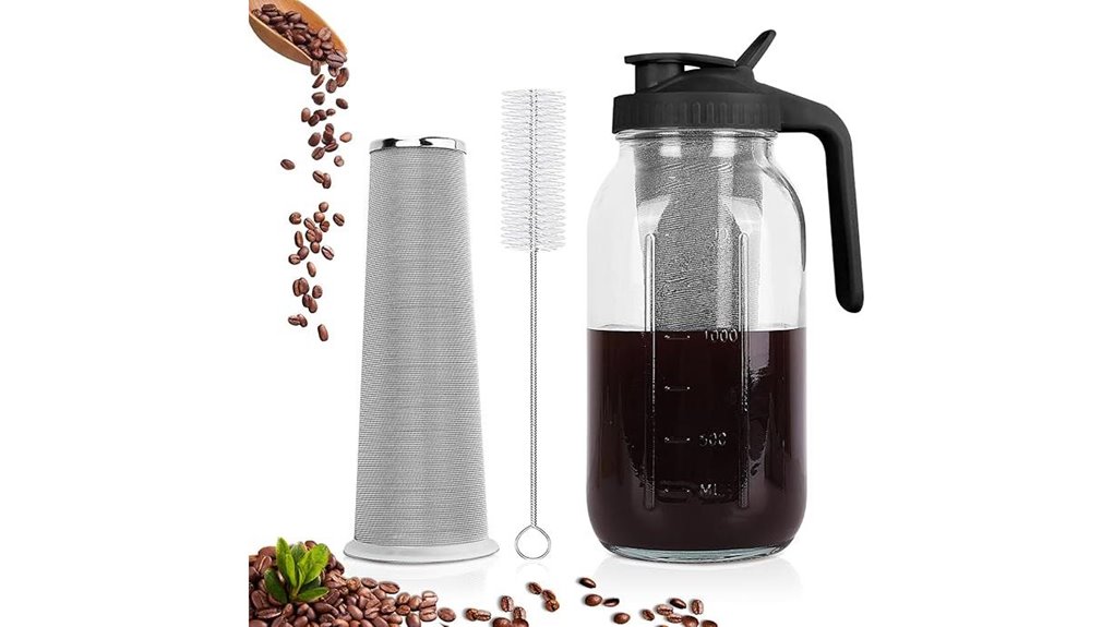 cold brew mason jar pitcher