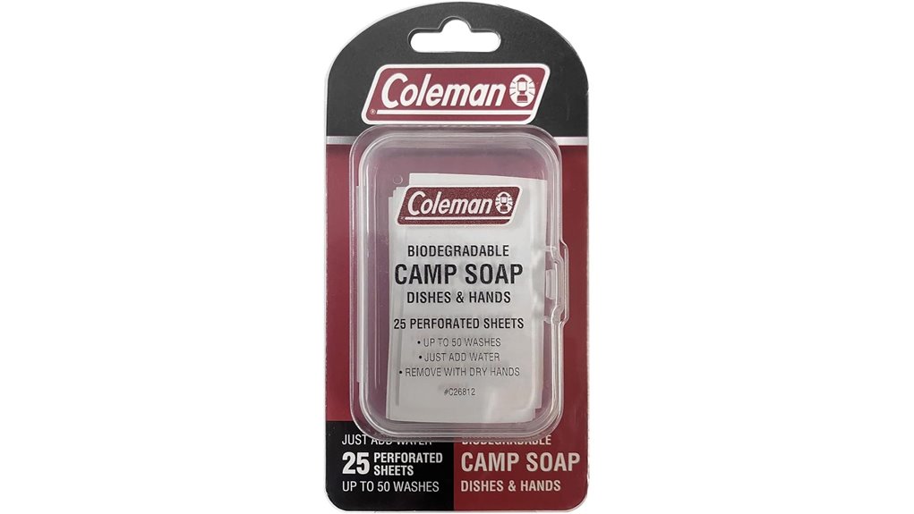 coleman travel soap sheets