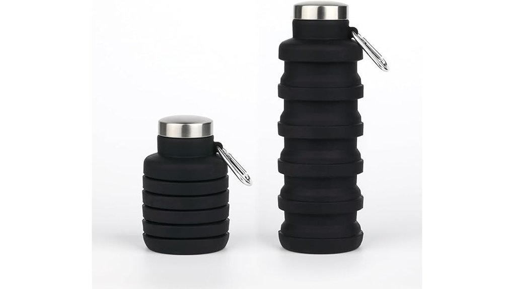 collapsible 16oz deep black bottle