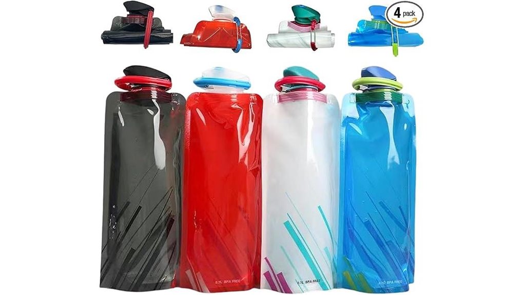 collapsible 24oz silicone travel bottles