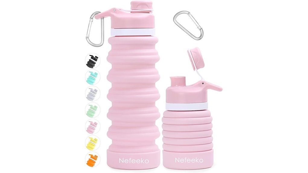collapsible 26oz silicone water bottle