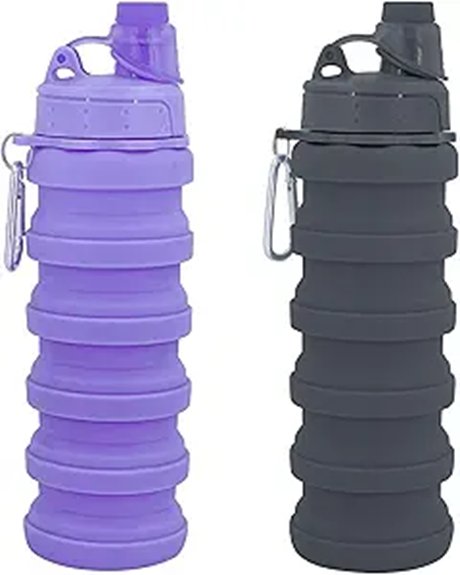 collapsible 500ml silicone travel bottle