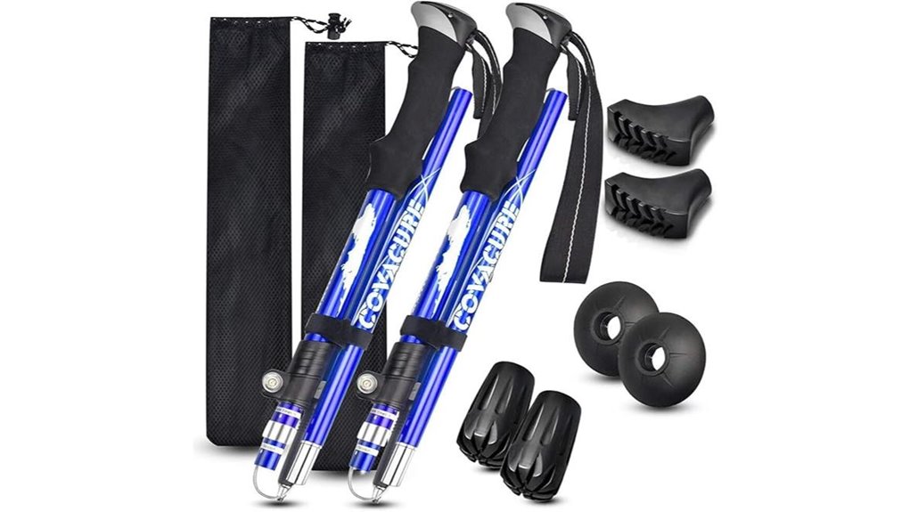 collapsible 7075 aluminum trekking poles