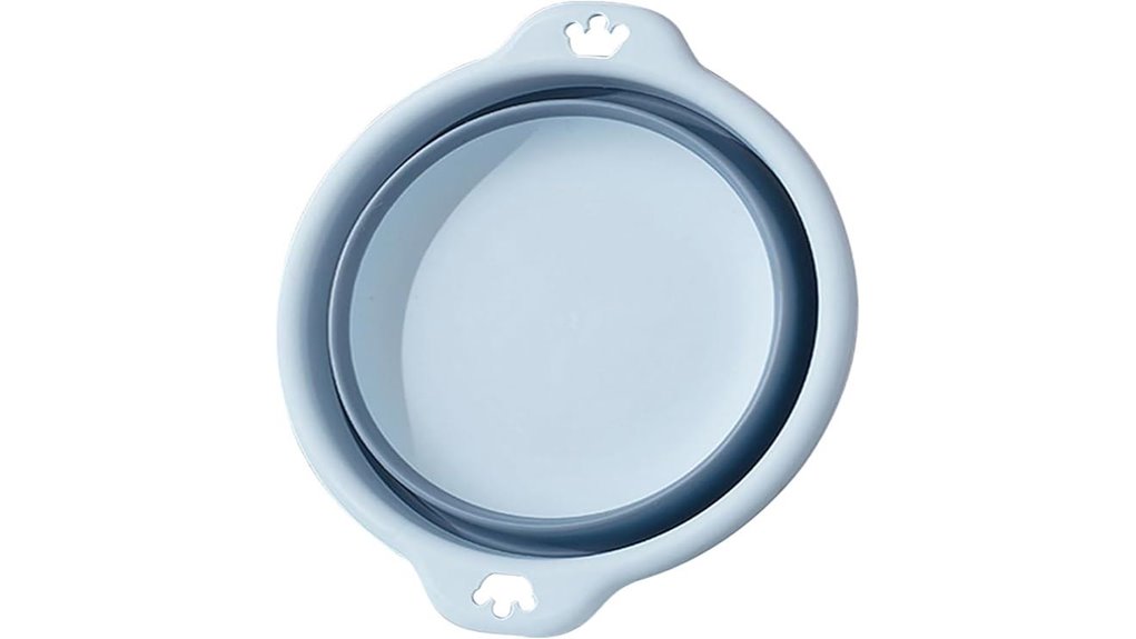 collapsible round folding basin with hook