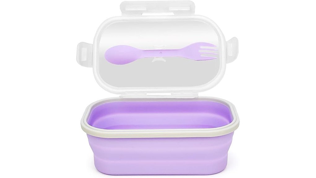 collapsible silicone bento lunchbox