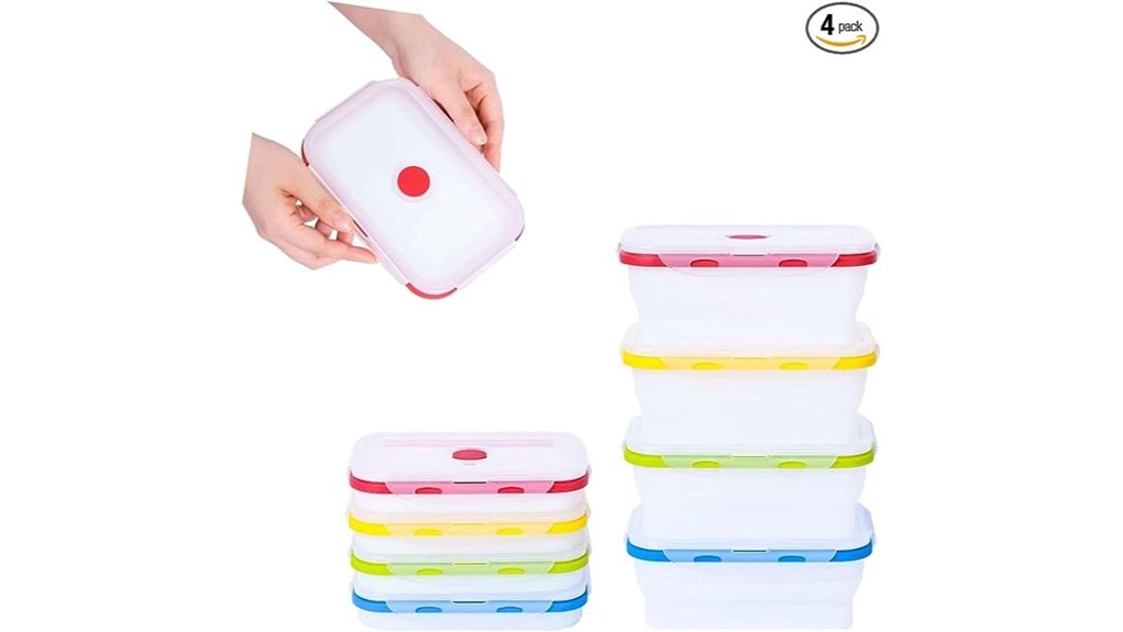 collapsible silicone food containers