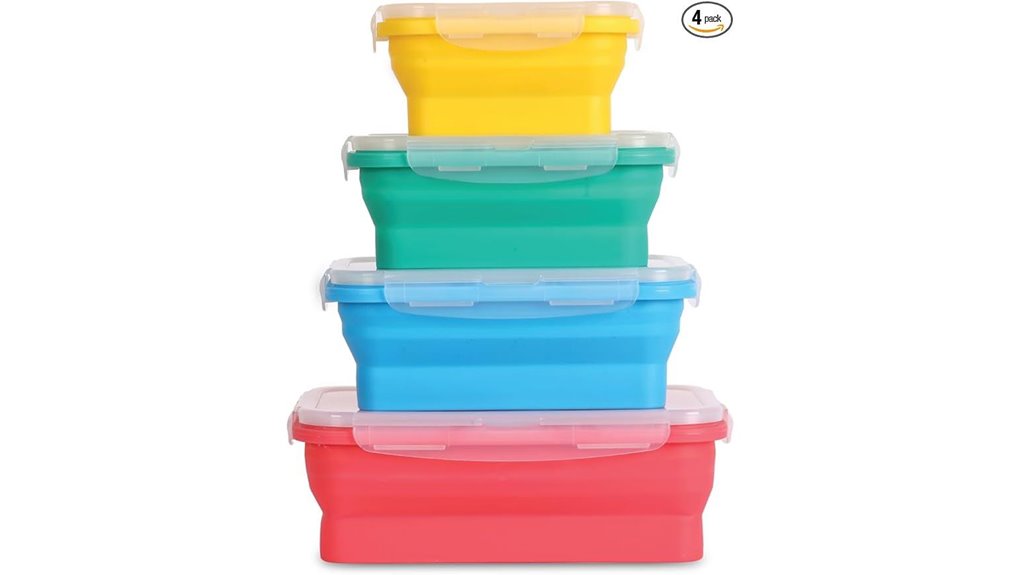 collapsible silicone food containers pack